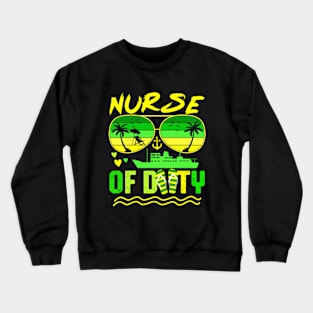 Nurse Off Duty Sunglasses Beach Sunset Palm trees | Summer Vacation Crewneck Sweatshirt